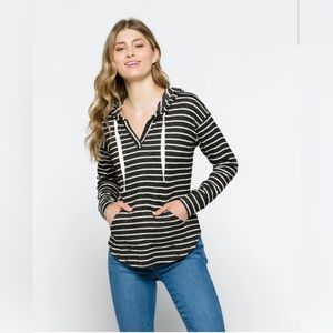 Market & Spruce Kallon Striped Knit Hoodie